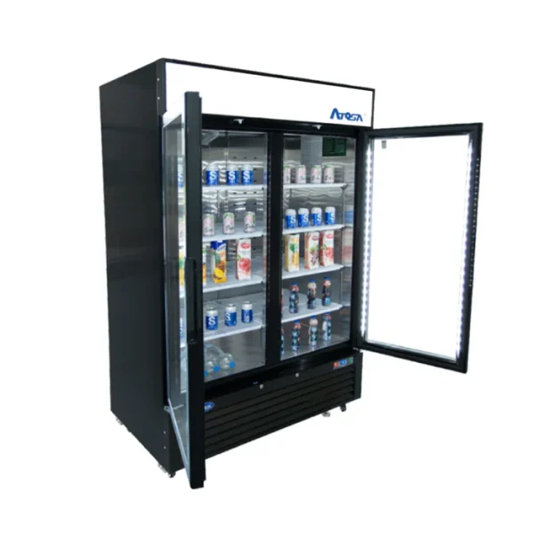 Atosa - 54" Bottom Mount 2 Glass Door Merchandiser Freezer - MCF8721ES