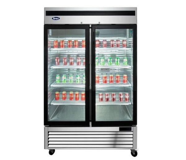 Atosa - 54" Bottom Mount Two Glass Door Merchandising Freezer - MCF8703ES