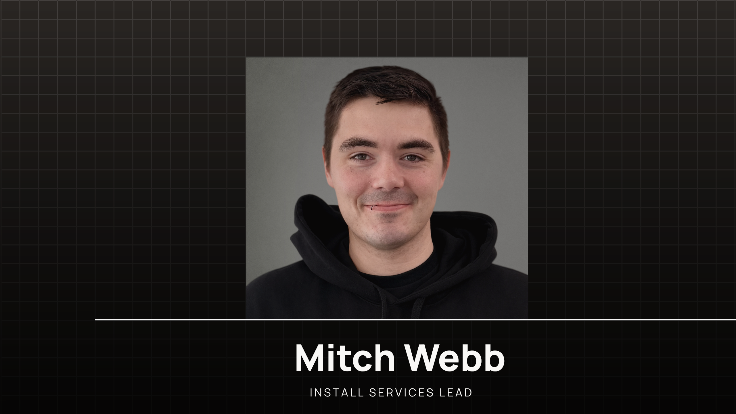 Image of Mitch Webb, smiling, staff at Foundry Kitchens